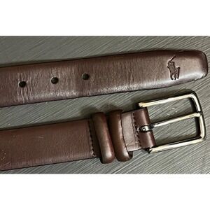 Polo Ralph Lauren Belt Mens 42 105cm Brown Genuine Italian Leather